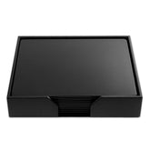10 Seat Black Leatherette Conference Room Set, 20 x 16 Size Pads